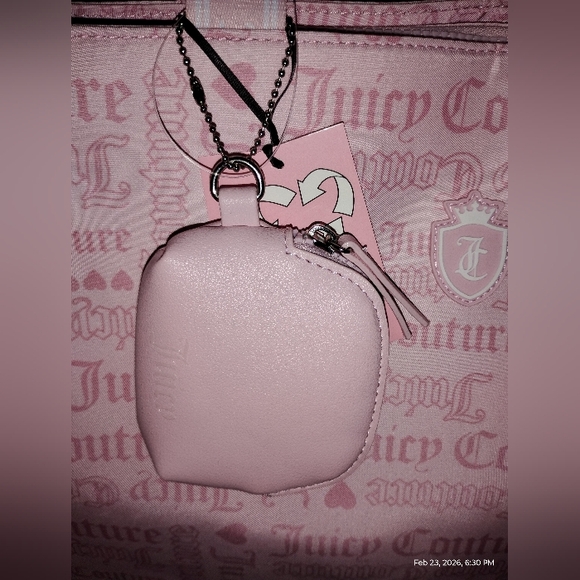 JUICY COUTURE LARGE PASTEL PINK TOTE - Picture 4 of 11